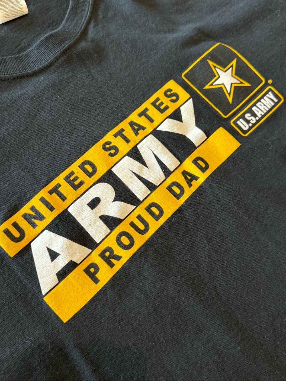 U.S. Army Proud Dad Black Graphic Tee - Short Sleeve T-Shirt Size Large L